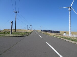 4日目　花咲岬駐車場より　来た道を撮影